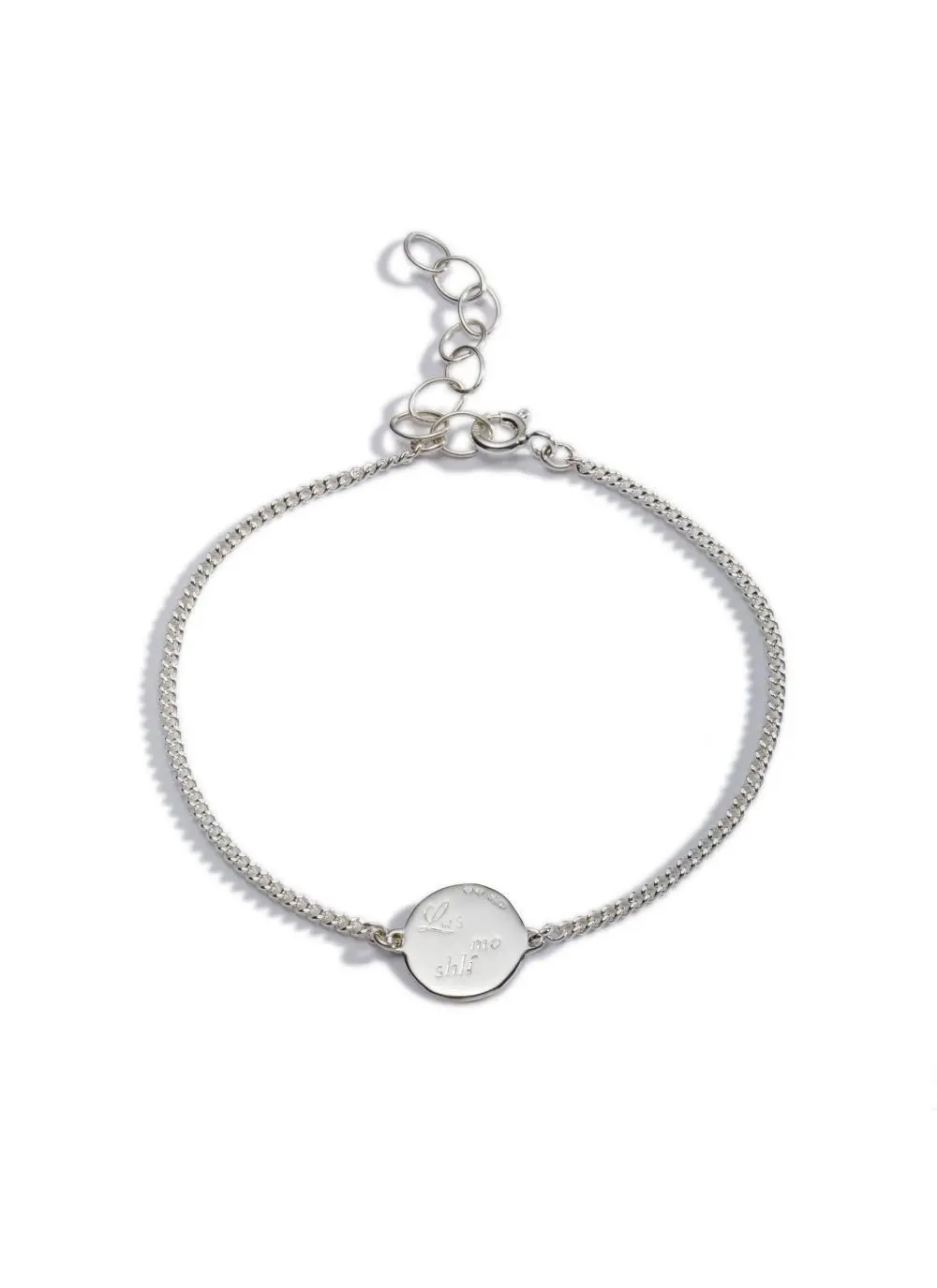White background cut out shot of Sterling Silver Light My Way Diamond Bracelet (reverse)